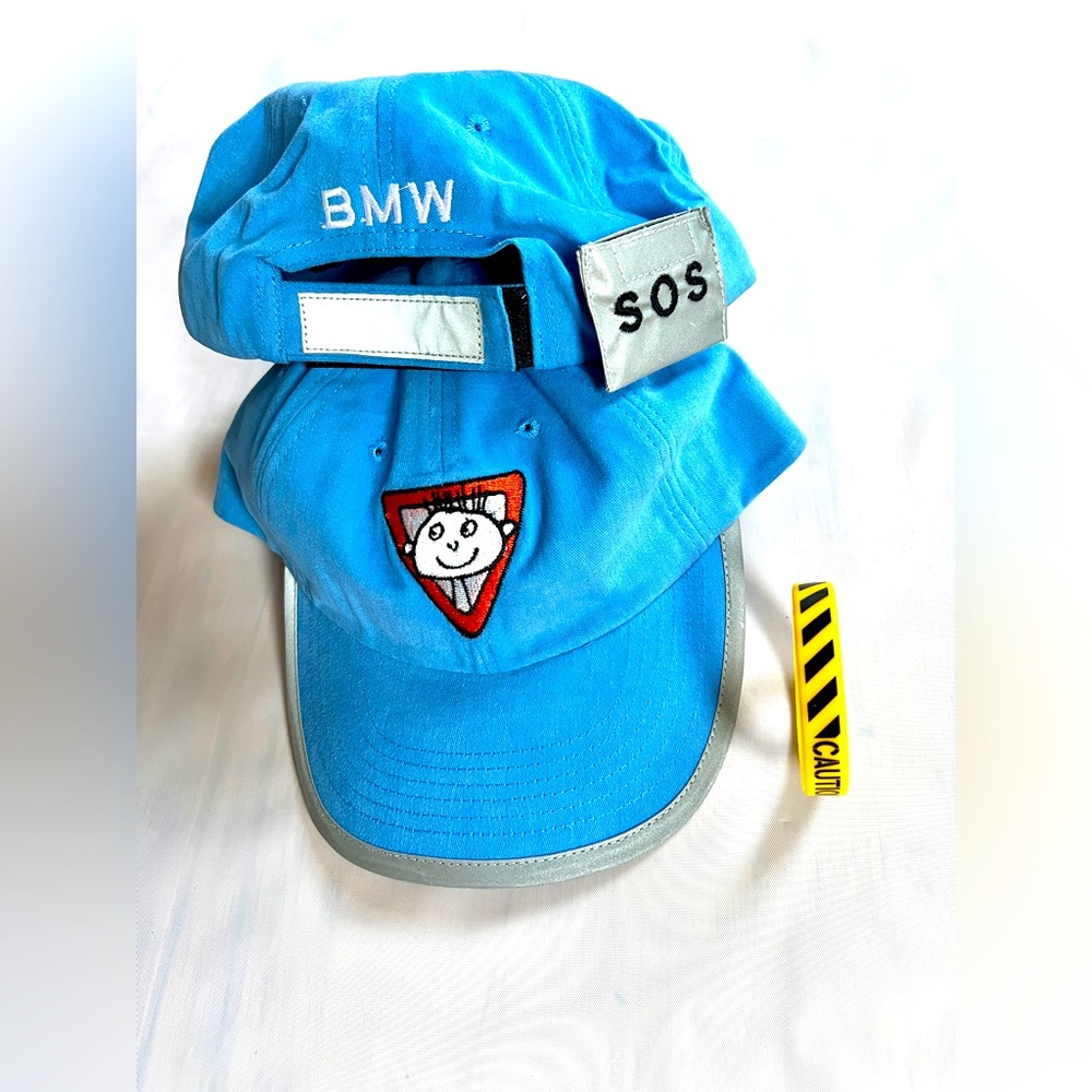 BMW Blue Cap with SOS Patch and Velcro kid"s one size